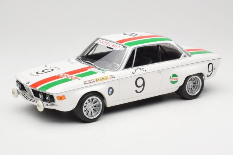 BMW 2800 CS E9 #9 Castrol BMW T. Moorkens / E. Haxhe 24 Hours of Spa 1971 Minichamps 1:18 155712709 Métal Moulé