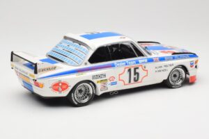 BMW 3.0 CSL E9 #15 BMW Alpina J. Peltier / H. Menzel 24 Hours of Spa 1973 Minichamps 1:18 155732695 Métal Moulé — image 2 sur 6