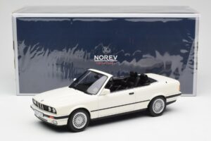 BMW 325i E30 Cabriolet Alpine Blanc Norev 1:18 183213 Métal Moulé — image 6 sur 6
