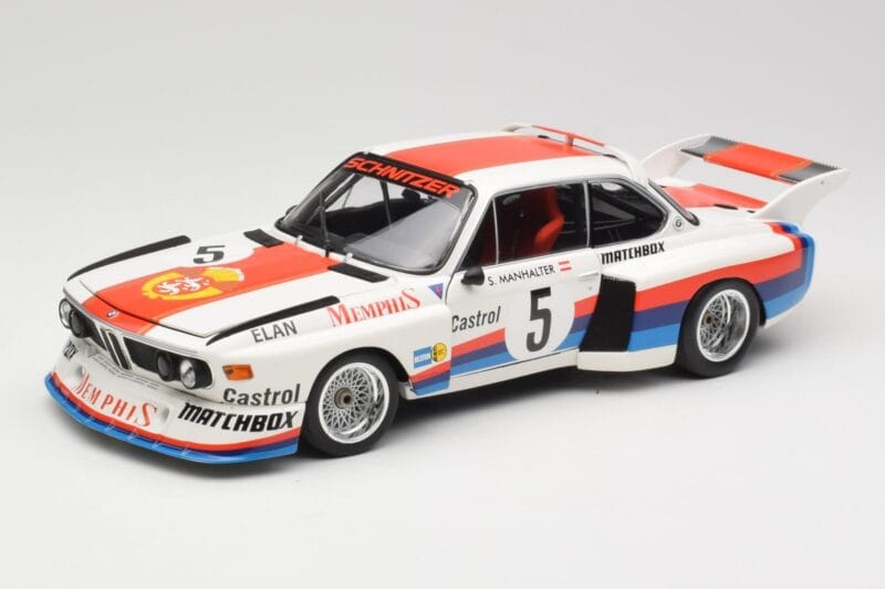 BMW 3.5 CSL E9 Gr.5 #5 S. Manhalter Winner Havirov Interseries 1977 Minichamps 1:18 180772005 Métal Moulé