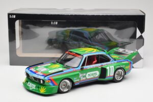 BMW 3.5 CSL E9 Schnitzer #10 D. Quester / R. Peterson 6 Hours Watkins Glen 1976 Minichamps 1:18 155762610 Métal Moulé — image 6 sur 6