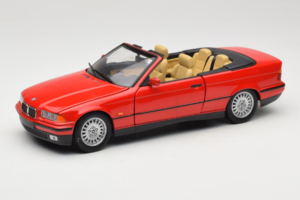 BMW 3 Series E36 Cabriolet Rouge UT Models 1:18 BMW005 Métal Moulé