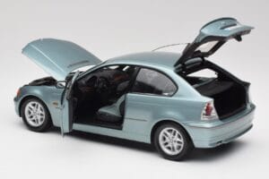 BMW 325Ti E46 Compact Bleu Clair Métallisé Kyosho 1:18 80430024439 Métal Moulé — image 5 sur 8