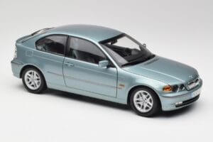 BMW 325Ti E46 Compact Bleu Clair Métallisé Kyosho 1:18 80430024439 Métal Moulé — image 6 sur 8