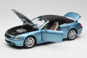 BMW 6 E64 Cabriolet Bleu Clair Kyosho 1:18 80430153440 Métal Moulé — image 2 sur 8