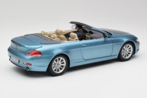 BMW 6 E64 Cabriolet Bleu Clair Kyosho 1:18 80430153440 Métal Moulé — image 3 sur 8