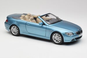 BMW 6 E64 Cabriolet Bleu Clair Kyosho 1:18 80430153440 Métal Moulé — image 6 sur 8