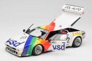 BMW M1 #72 BMW France Zol Auto B. Rousselot / J. Servanin 24 Hours of Le Mans 1981 Minichamps 1:18 180812972 Métal Moulé — image 8 sur 8