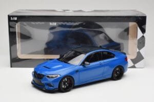 BMW M2 CS F87 Bleu Métallisé Avec Jantes Noires Minichamps 1:18 155021022 Métal Moulé — image 6 sur 6