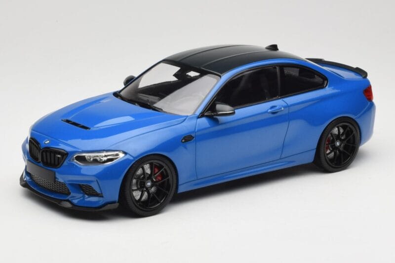 BMW M2 CS F87 Bleu Métallisé Avec Jantes Noires Minichamps 1:18 155021022 Métal Moulé