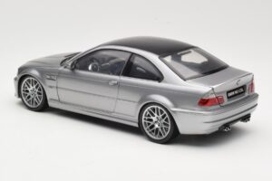 BMW M3 E46 CSL Argent Kyosho 1:18 08506S Métal Moulé — image 7 sur 8