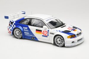 BMW M3 E46 GTR #42 J. Lehto / J. Muller ELMS 2001 Minichamps 1:18 100012192 Métal Moulé — image 6 sur 8