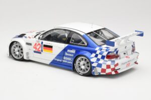 BMW M3 E46 GTR #42 J. Lehto / J. Muller ELMS 2001 Minichamps 1:18 100012192 Métal Moulé — image 7 sur 8