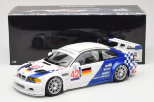 BMW M3 E46 GTR #42 J. Lehto / J. Muller ELMS 2001 Minichamps 1:18 100012192 Métal Moulé — image 8 sur 8