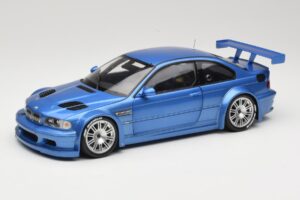BMW M3 E46 GTR Street Bleu Minichamps 1:18 80430302540 Métal Moulé
