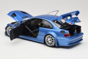 BMW M3 E46 GTR Street Bleu Minichamps 1:18 80430302540 Métal Moulé — image 5 sur 8