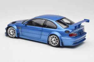BMW M3 E46 GTR Street Bleu Minichamps 1:18 80430302540 Métal Moulé — image 7 sur 8