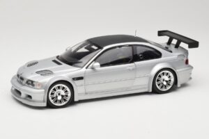 BMW M3 E46 GTR Street Argent With Carbon Roof Minichamps 1:18 100012102 Métal Moulé