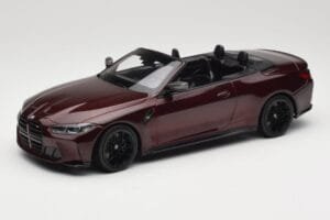 BMW M4 G83 Cabriolet Rouge Métallisé Minichamps 1:18 155021032 Métal Moulé