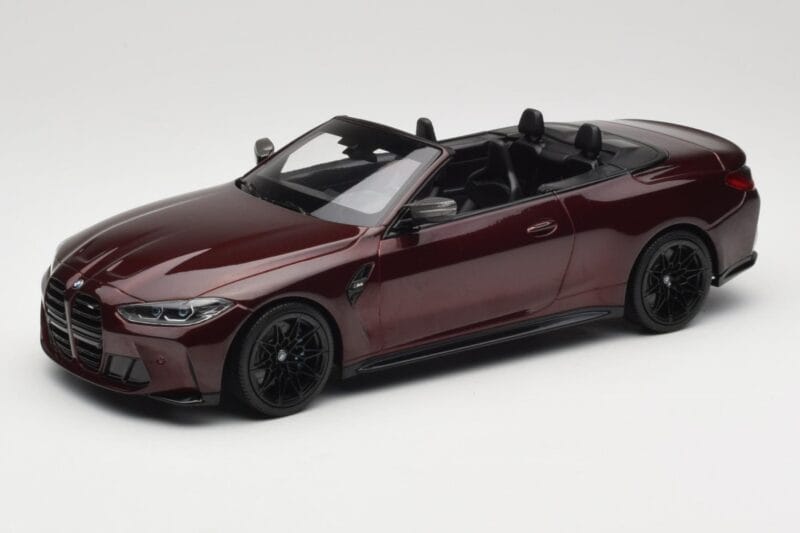 BMW M4 G83 Cabriolet Rouge Métallisé Minichamps 1:18 155021032 Métal Moulé