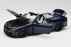 BMW M4 G82 Cabriolet Bleu Métallisé Minichamps 1:18 110021031 Métal Moulé — image 2 sur 8
