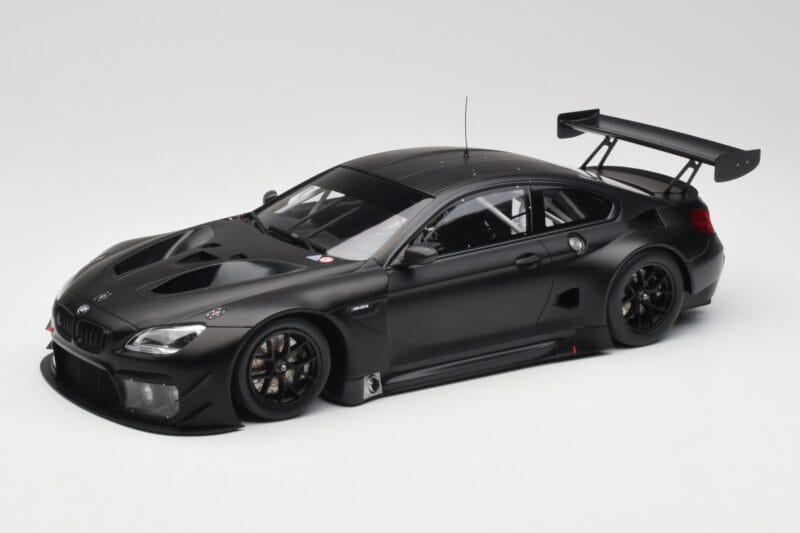 BMW M6 GT3 F13 Plain Body Version Matte Black Minichamps 1:18 155162610 Métal Moulé