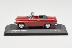 Borgward Isabella Cabriolet Rouge Minichamps 1:43 400096060 Métal Moulé