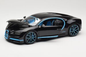 Bugatti Chiron Noir & Bleu Bburago 1:18 18-11040BK Métal Moulé — image 2 sur 8