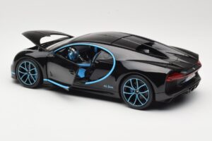 Bugatti Chiron Noir & Bleu Bburago 1:18 18-11040BK Métal Moulé — image 5 sur 8
