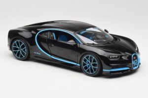 Bugatti Chiron Noir & Bleu Bburago 1:18 18-11040BK Métal Moulé — image 6 sur 8