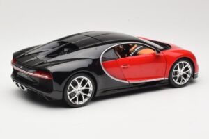 Bugatti Chiron Noir & Rouge Bburago 1:18 18-11040 Métal Moulé — image 3 sur 8