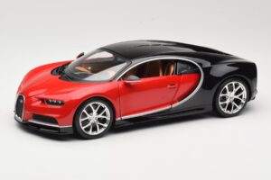 Bugatti Chiron Noir & Rouge Bburago 1:18 18-11040 Métal Moulé