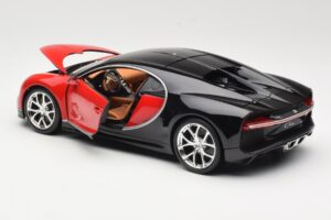 Bugatti Chiron Noir & Rouge Bburago 1:18 18-11040 Métal Moulé — image 5 sur 8