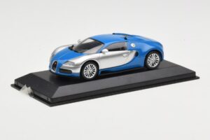 Bugatti Veyron Centenaire Bleu Métallique Argent Minichamps 1:43 400110850 Métal Moulé — image 2 sur 4
