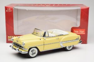 Chevrolet Bel Air Cabriolet Jaune Sun Star 1:18 1712 Métal Moulé — image 8 sur 8