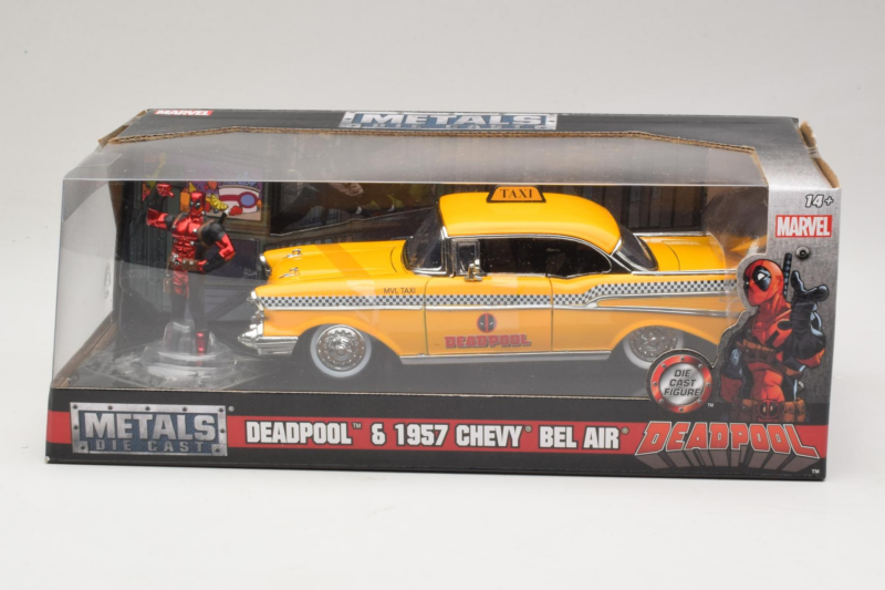 Chevrolet Bel Air Taxi Deadpool Metals Diecast 1:24 30290 Métal Moulé