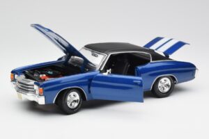 Chevrolet Chevelle SS 454 Bleu Maisto 1:18 531886 Métal Moulé — image 2 sur 8