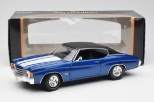 Chevrolet Chevelle SS 454 Bleu Maisto 1:18 531886 Métal Moulé — image 8 sur 8