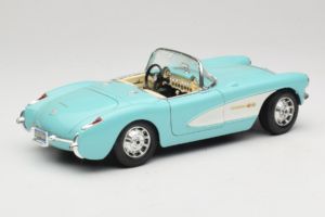 Chevrolet Corvette C1 Bleu & Blanc Bburago 1:18 3024-M2 Métal Moulé — image 3 sur 8