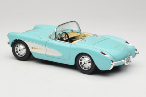 Chevrolet Corvette C1 Bleu & Blanc Bburago 1:18 3024-M2 Métal Moulé — image 7 sur 8