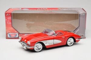 Chevrolet Corvette C1 Rouge Motormax 1:18 73100TC Métal Moulé — image 8 sur 8