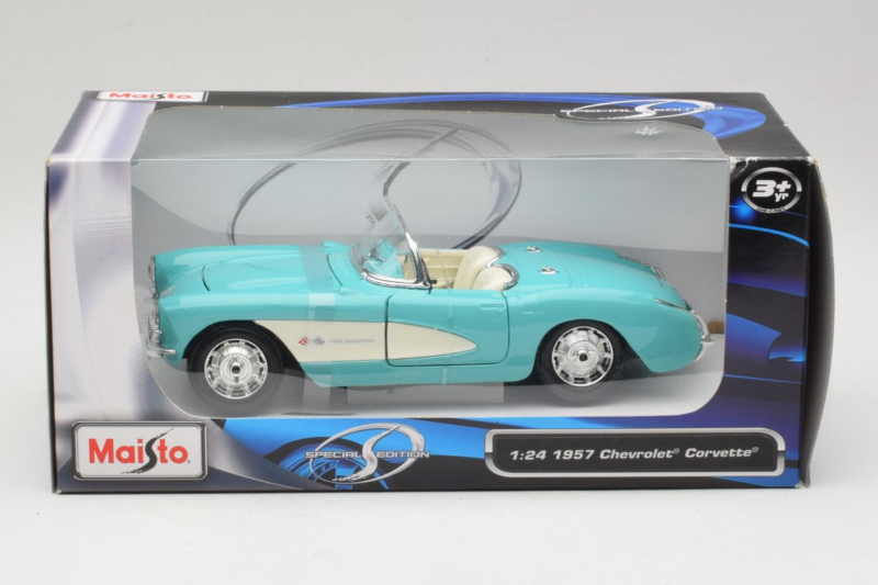 Chevrolet Corvette C1 Vert Menthe Maisto 1:24 31275 Métal Moulé