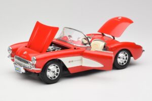 Chevrolet Corvette C1 Roadster Rouge Bburago 1:18 3024 Métal Moulé — image 2 sur 8