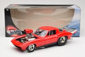 Chevrolet Corvette C3 Dragster Rouge Hot Wheels 1:18 29226 Métal Moulé — image 8 sur 8