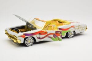 Chevrolet Impala Lowrider White Metallic Hot Wheels 1:18 27635 Métal Moulé — image 2 sur 8
