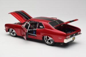 Chevrolet Nova SS Coupé Rouge Maisto 1:18 31083-M1 Métal Moulé — image 5 sur 8