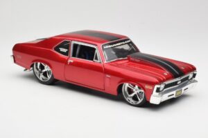 Chevrolet Nova SS Coupé Rouge Maisto 1:18 31083-M1 Métal Moulé — image 6 sur 8