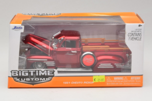 Chevrolet Pickup Bigtime Kustoms Rouge Jada 1:24 96802 Métal Moulé