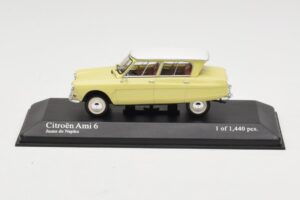 Citroen Ami 6 Jaune Blanc Minichamps 1:43 400111661 Métal Moulé