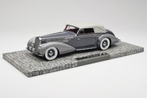 Delage D8 120 Cabriolet Gris & Gris Foncé Minichamps 1:18 107115134 Métal Moulé